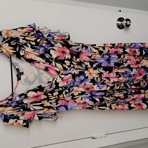 Spense Black floral dress